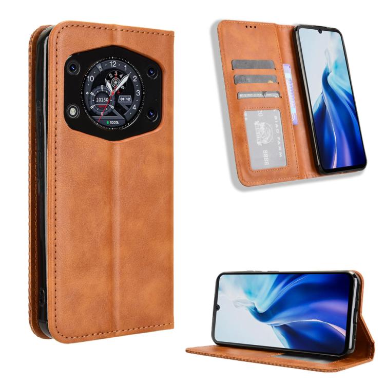 Custodia per telefono in pelle con trama retrò con fibbia magnetica, For Cubot Note 60 4G, For Cubot X100, For Cubot A40, For Cubot P90, For Cubot A30, For Cubot A20
