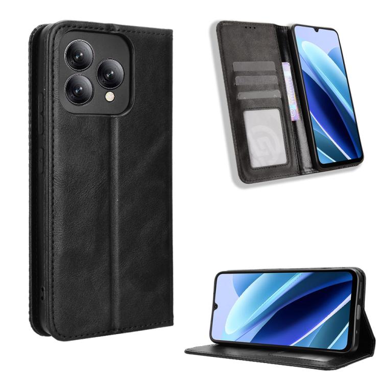 Custodia per telefono in pelle con trama retrò con fibbia magnetica, For Cubot Note 60 4G, For Cubot X100, For Cubot A40, For Cubot P90, For Cubot A30, For Cubot A20