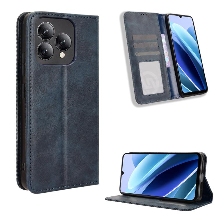 Custodia per telefono in pelle con trama retrò con fibbia magnetica, For Cubot Note 60 4G, For Cubot X100, For Cubot A40, For Cubot P90, For Cubot A30, For Cubot A20