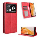 Custodia per telefono in pelle con trama retrò con fibbia magnetica, For Cubot Note 60 4G, For Cubot X100, For Cubot A40, For Cubot P90, For Cubot A30, For Cubot A20