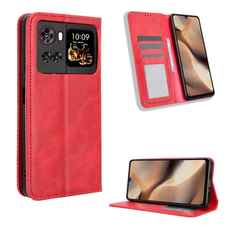 Custodia per telefono in pelle con trama retrò con fibbia magnetica, For Cubot Note 60 4G, For Cubot X100, For Cubot A40, For Cubot P90, For Cubot A30, For Cubot A20