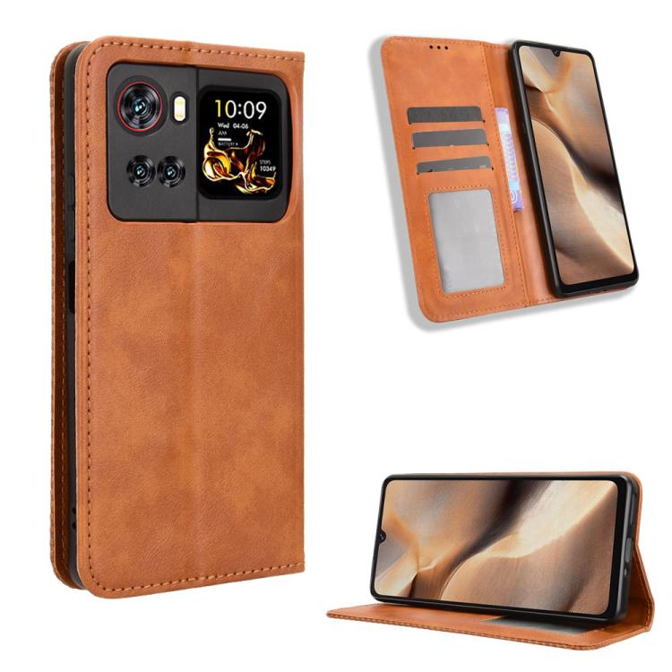 Custodia per telefono in pelle con trama retrò con fibbia magnetica, For Cubot Note 60 4G, For Cubot X100, For Cubot A40, For Cubot P90, For Cubot A30, For Cubot A20