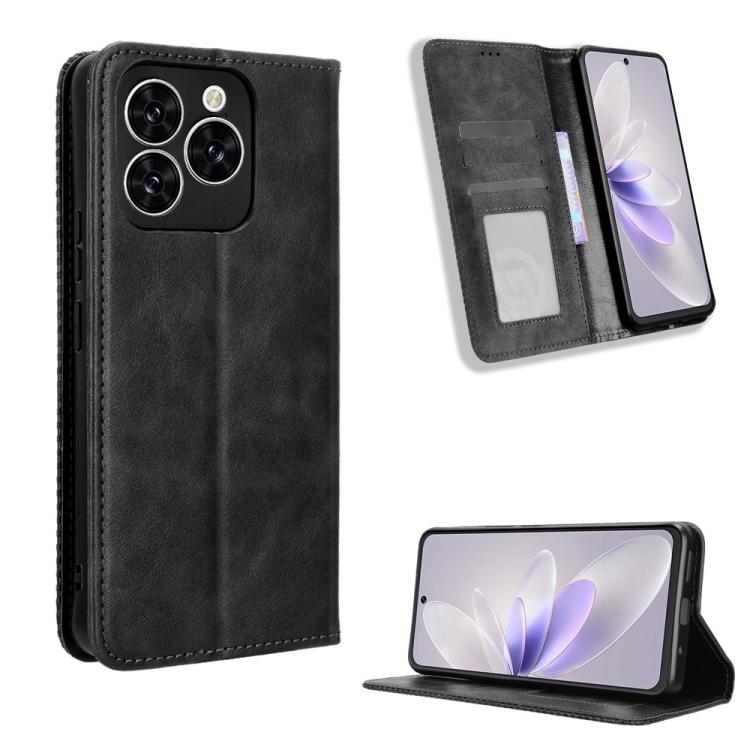 Custodia per telefono in pelle con trama retrò con fibbia magnetica, For Cubot Note 60 4G, For Cubot X100, For Cubot A40, For Cubot P90, For Cubot A30, For Cubot A20