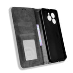 Custodia per telefono in pelle con trama retrò con fibbia magnetica, For Cubot Note 60 4G, For Cubot X100, For Cubot A40, For Cubot P90, For Cubot A30, For Cubot A20