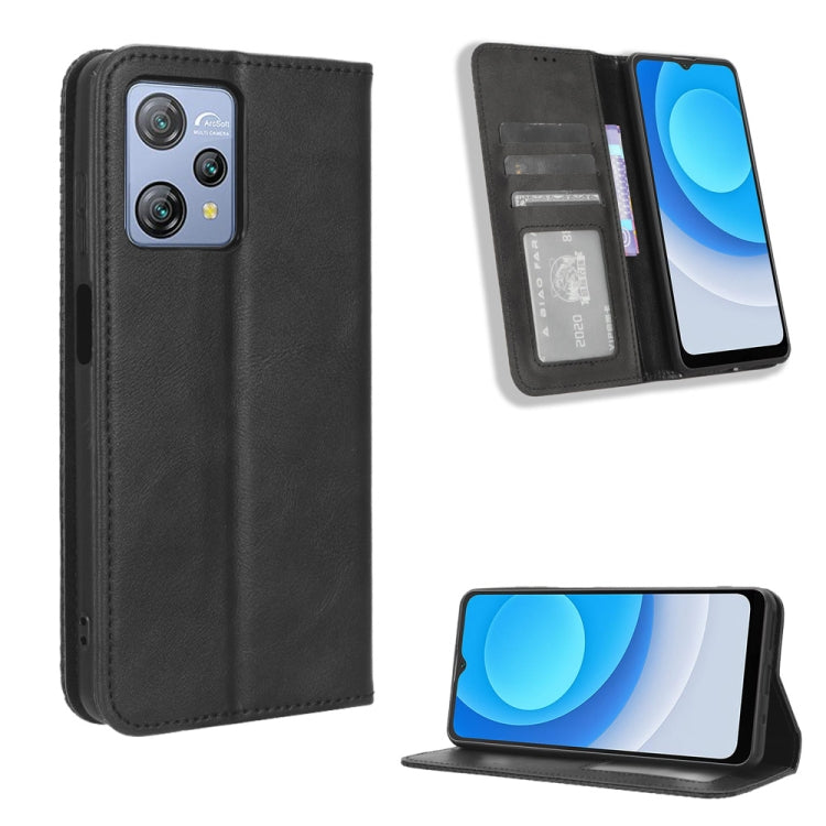 Custodia per telefono in pelle con trama retrò con fibbia magnetica, For Blackview A52 / A52 Pro, For Blackview A96, For Blackview A200 Pro, For Blackview Oscal C70, For Blackview Oscal C30 / C30 Pro, For Blackview A53 / A53 Pro