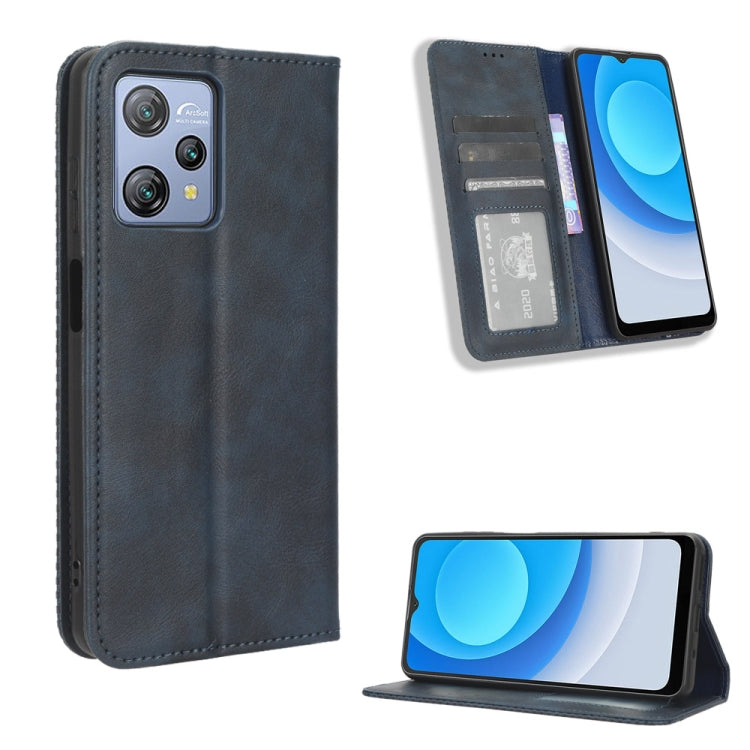 Custodia per telefono in pelle con trama retrò con fibbia magnetica, For Blackview A52 / A52 Pro, For Blackview A96, For Blackview A200 Pro, For Blackview Oscal C70, For Blackview Oscal C30 / C30 Pro, For Blackview A53 / A53 Pro