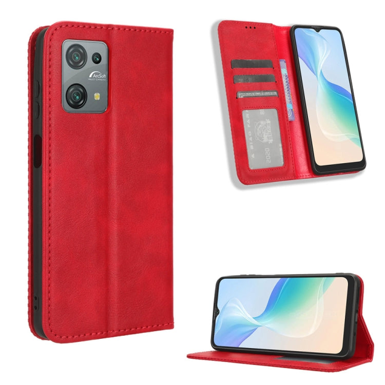 Custodia per telefono in pelle con trama retrò con fibbia magnetica, For Blackview A52 / A52 Pro, For Blackview A96, For Blackview A200 Pro, For Blackview Oscal C70, For Blackview Oscal C30 / C30 Pro, For Blackview A53 / A53 Pro
