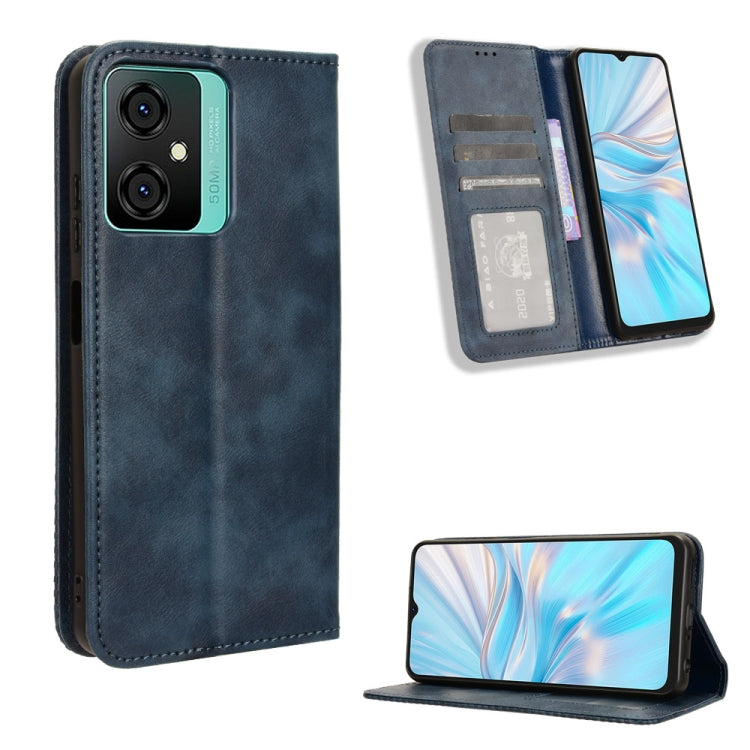 Custodia per telefono in pelle con trama retrò con fibbia magnetica, For Blackview A52 / A52 Pro, For Blackview A96, For Blackview A200 Pro, For Blackview Oscal C70, For Blackview Oscal C30 / C30 Pro, For Blackview A53 / A53 Pro
