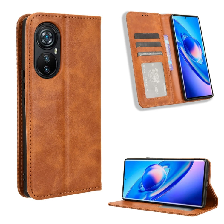 Custodia per telefono in pelle con trama retrò con fibbia magnetica, For Blackview A52 / A52 Pro, For Blackview A96, For Blackview A200 Pro, For Blackview Oscal C70, For Blackview Oscal C30 / C30 Pro, For Blackview A53 / A53 Pro