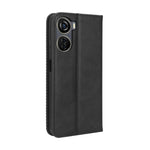 Custodia per telefono in pelle con trama retrò con fibbia magnetica, For ZTE Axon 40 Lite