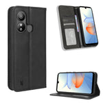 Custodia per telefono in pelle con trama retrò con fibbia magnetica, For ZTE nubia Red Magic 9 Pro, For ZTE Blade A73 5G, For ZTE Blade  V50 Vita 4G, For ZTE Blade A53 Pro, For ZTE nubia Z50S Pro, For ZTE Blade L220