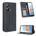 Custodia per telefono in pelle con trama retrò con fibbia magnetica, For ZTE nubia Red Magic 9 Pro, For ZTE Blade A73 5G, For ZTE Blade  V50 Vita 4G, For ZTE Blade A53 Pro, For ZTE nubia Z50S Pro, For ZTE Blade L220
