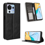 Custodia per telefono in pelle con trama retrò con fibbia magnetica, For ZTE nubia Red Magic 9 Pro, For ZTE Blade A73 5G, For ZTE Blade  V50 Vita 4G, For ZTE Blade A53 Pro, For ZTE nubia Z50S Pro, For ZTE Blade L220
