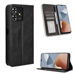 Custodia per telefono in pelle con trama retrò con fibbia magnetica, For ZTE nubia Neo 2, For ZTE Blade A34, For ZTE Libero 5G IV, For ZTE nubia Z60 Ultra, For ZTE Blade A54, For ZTE Blade A73 4G