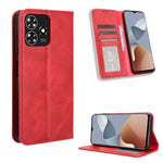 Custodia per telefono in pelle con trama retrò con fibbia magnetica, For ZTE nubia Neo 2, For ZTE Blade A34, For ZTE Libero 5G IV, For ZTE nubia Z60 Ultra, For ZTE Blade A54, For ZTE Blade A73 4G