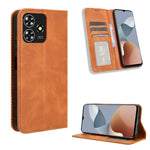 Custodia per telefono in pelle con trama retrò con fibbia magnetica, For ZTE nubia Neo 2, For ZTE Blade A34, For ZTE Libero 5G IV, For ZTE nubia Z60 Ultra, For ZTE Blade A54, For ZTE Blade A73 4G