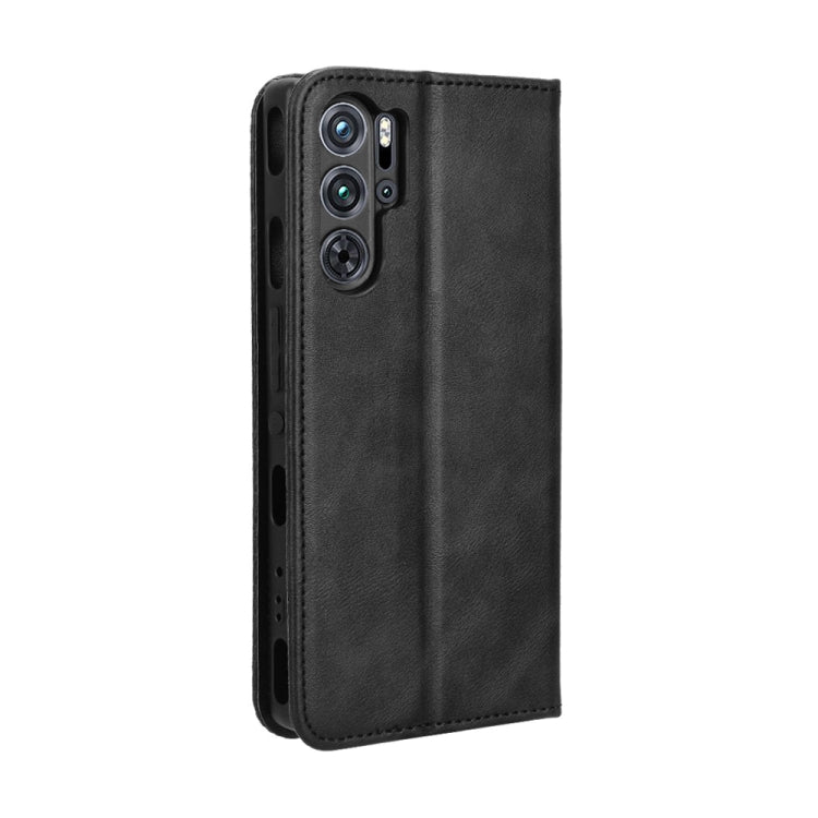 Custodia per telefono in pelle con trama retrò con fibbia magnetica, For ZTE nubia Red Magic 9 Pro, For ZTE Blade A73 5G, For ZTE Blade  V50 Vita 4G, For ZTE Blade A53 Pro, For ZTE nubia Z50S Pro, For ZTE Blade L220