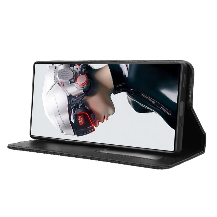 Custodia per telefono in pelle con trama retrò con fibbia magnetica, For ZTE nubia Red Magic 9 Pro, For ZTE Blade A73 5G, For ZTE Blade  V50 Vita 4G, For ZTE Blade A53 Pro, For ZTE nubia Z50S Pro, For ZTE Blade L220