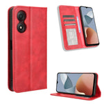 Custodia per telefono in pelle con trama retrò con fibbia magnetica, For ZTE nubia Neo 2, For ZTE Blade A34, For ZTE Libero 5G IV, For ZTE nubia Z60 Ultra, For ZTE Blade A54, For ZTE Blade A73 4G