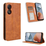 Custodia per telefono in pelle con trama retrò con fibbia magnetica, For ZTE nubia Neo 2, For ZTE Blade A34, For ZTE Libero 5G IV, For ZTE nubia Z60 Ultra, For ZTE Blade A54, For ZTE Blade A73 4G