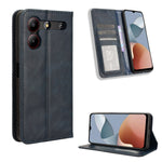 Custodia per telefono in pelle con trama retrò con fibbia magnetica, For ZTE nubia Neo 2, For ZTE Blade A34, For ZTE Libero 5G IV, For ZTE nubia Z60 Ultra, For ZTE Blade A54, For ZTE Blade A73 4G