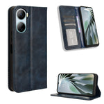 Custodia per telefono in pelle con trama retrò con fibbia magnetica, For ZTE nubia Neo 2, For ZTE Blade A34, For ZTE Libero 5G IV, For ZTE nubia Z60 Ultra, For ZTE Blade A54, For ZTE Blade A73 4G