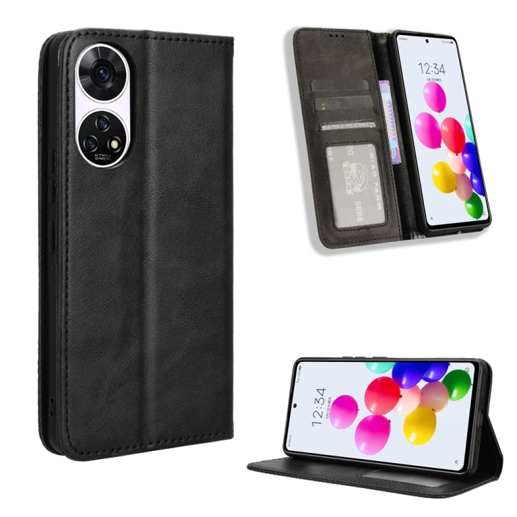 Custodia per telefono in pelle con trama retrò con fibbia magnetica, For ZTE nubia Z60S Pro, For ZTE Blade A35, For ZTE Axon 60 Lite / Blade V60 Vita, For ZTE Blade V60 / Axon 60 4G, For ZTE Anshin Family, For ZTE nubia Focus Pro 5G