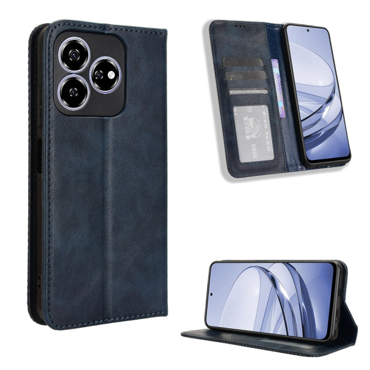 Custodia per telefono in pelle con trama retrò con fibbia magnetica, For ZTE nubia Z60S Pro, For ZTE Blade A35, For ZTE Axon 60 Lite / Blade V60 Vita, For ZTE Blade V60 / Axon 60 4G, For ZTE Anshin Family, For ZTE nubia Focus Pro 5G