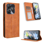 Custodia per telefono in pelle con trama retrò con fibbia magnetica, For ZTE Blade A35 Lite, For ZTE Blade V70 4G, For ZTE nubia Red Magic 10 Pro / 10 Pro+, For ZTE Blade V60 Design, For ZTE Blade A75 5G, For ZTE Blade A75 4G
