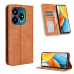 Custodia per telefono in pelle con trama retrò con fibbia magnetica, For ZTE Blade A35 Lite, For ZTE Blade V70 4G, For ZTE nubia Red Magic 10 Pro / 10 Pro+, For ZTE Blade V60 Design, For ZTE Blade A75 5G, For ZTE Blade A75 4G
