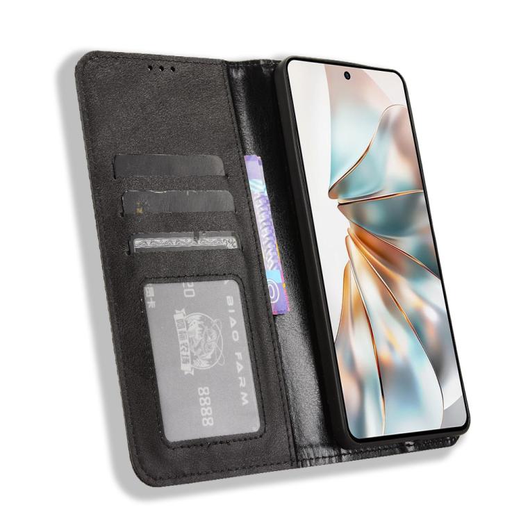 Custodia per telefono in pelle con trama retrò con fibbia magnetica, For ZTE nubia Z60S Pro, For ZTE Blade A35, For ZTE Axon 60 Lite / Blade V60 Vita, For ZTE Blade V60 / Axon 60 4G, For ZTE Anshin Family, For ZTE nubia Focus Pro 5G