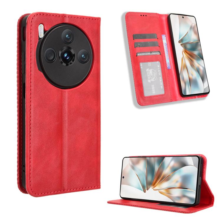 Custodia per telefono in pelle con trama retrò con fibbia magnetica, For ZTE nubia Z60S Pro, For ZTE Blade A35, For ZTE Axon 60 Lite / Blade V60 Vita, For ZTE Blade V60 / Axon 60 4G, For ZTE Anshin Family, For ZTE nubia Focus Pro 5G