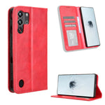 Custodia per telefono in pelle con trama retrò con fibbia magnetica, For ZTE Blade A35 Lite, For ZTE Blade V70 4G, For ZTE nubia Red Magic 10 Pro / 10 Pro+, For ZTE Blade V60 Design, For ZTE Blade A75 5G, For ZTE Blade A75 4G