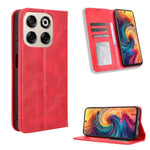 Custodia per telefono in pelle con trama retrò con fibbia magnetica, For ZTE Blade A35 Lite, For ZTE Blade V70 4G, For ZTE nubia Red Magic 10 Pro / 10 Pro+, For ZTE Blade V60 Design, For ZTE Blade A75 5G, For ZTE Blade A75 4G