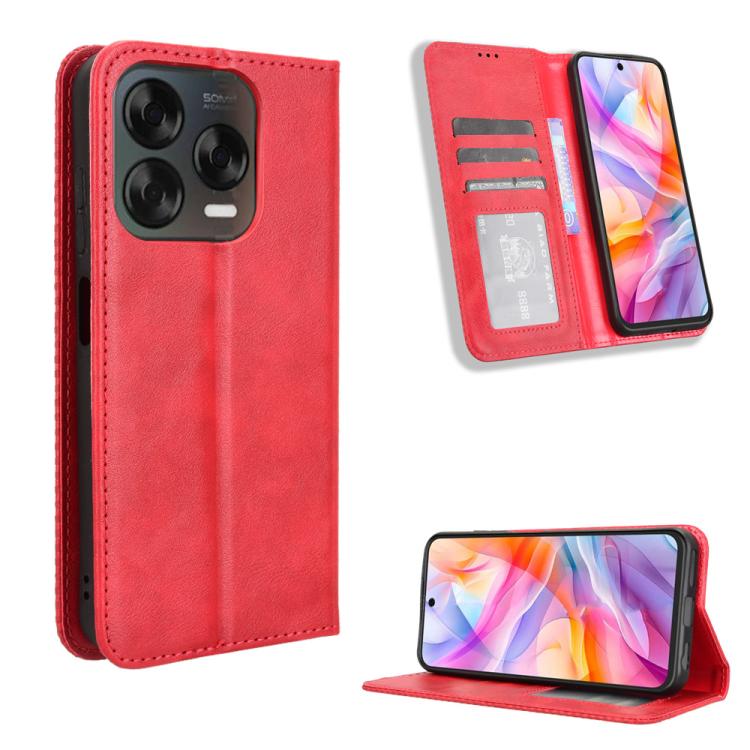 Custodia per telefono in pelle con trama retrò con fibbia magnetica, For ZTE nubia Focus 2 5G, For ZTE nubia Music 2, For ZTE nubia S 5G A403ZT, For ZTE Blade V70 Max, For ZTE Blade V70 Design 4G, For ZTE nubia Z70 Ultra