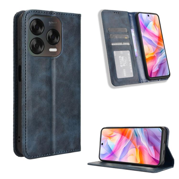 Custodia per telefono in pelle con trama retrò con fibbia magnetica, For ZTE nubia Focus 2 5G, For ZTE nubia Music 2, For ZTE nubia S 5G A403ZT, For ZTE Blade V70 Max, For ZTE Blade V70 Design 4G, For ZTE nubia Z70 Ultra