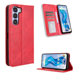 Custodia per telefono in pelle con trama retrò con fibbia magnetica, For ZTE nubia Focus 2 5G, For ZTE nubia Music 2, For ZTE nubia S 5G A403ZT, For ZTE Blade V70 Max, For ZTE Blade V70 Design 4G, For ZTE nubia Z70 Ultra