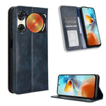 Custodia per telefono in pelle con trama retrò con fibbia magnetica, For ZTE nubia Focus 2 5G, For ZTE nubia Music 2, For ZTE nubia S 5G A403ZT, For ZTE Blade V70 Max, For ZTE Blade V70 Design 4G, For ZTE nubia Z70 Ultra