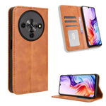 Custodia per telefono in pelle con trama retrò con fibbia magnetica, For ZTE nubia Air, For ZTE nubia Z80 Ultra, For ZTE nubia RedMagic 11 Pro / 11 Pro+, For ZTE Blade A76 4G, For ZTE Blade A76 5G, For ZTE Blade A36 4G