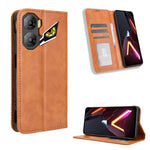 Custodia per telefono in pelle con trama retrò con fibbia magnetica, For ZTE Blade A56 4G, For ZTE nubia Neo 3 5G, For ZTE nubia Red Magic 10 Air, For ZTE Blade A35e Z2466, For ZTE nubia Neo 3 GT 5G, For ZTE nubia Focus 2 Ultra 5G