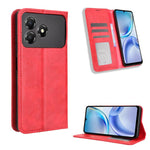 Custodia per telefono in pelle con trama retrò con fibbia magnetica, For ZTE nubia Air, For ZTE nubia Z80 Ultra, For ZTE nubia RedMagic 11 Pro / 11 Pro+, For ZTE Blade A76 4G, For ZTE Blade A76 5G, For ZTE Blade A36 4G
