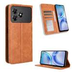 Custodia per telefono in pelle con trama retrò con fibbia magnetica, For ZTE nubia Air, For ZTE nubia Z80 Ultra, For ZTE nubia RedMagic 11 Pro / 11 Pro+, For ZTE Blade A76 4G, For ZTE Blade A76 5G, For ZTE Blade A36 4G