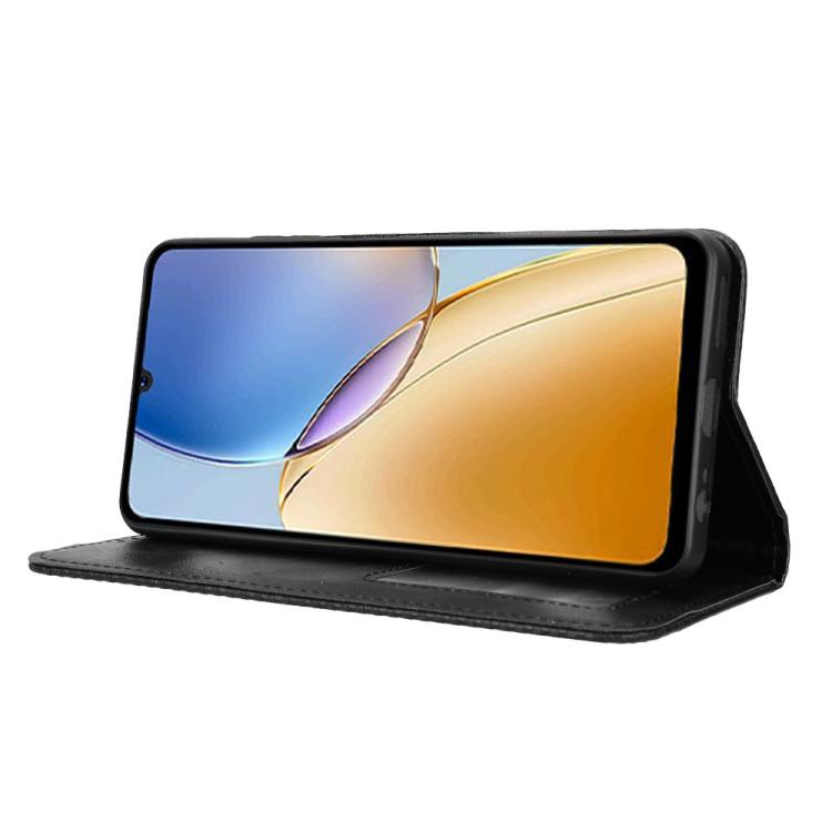 Custodia per telefono in pelle con trama retrò con fibbia magnetica, For ZTE Blade A56 4G, For ZTE nubia Neo 3 5G, For ZTE nubia Red Magic 10 Air, For ZTE Blade A35e Z2466, For ZTE nubia Neo 3 GT 5G, For ZTE nubia Focus 2 Ultra 5G