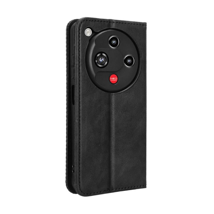 Custodia per telefono in pelle con trama retrò con fibbia magnetica, For ZTE nubia Focus 2 5G, For ZTE nubia Music 2, For ZTE nubia S 5G A403ZT, For ZTE Blade V70 Max, For ZTE Blade V70 Design 4G, For ZTE nubia Z70 Ultra