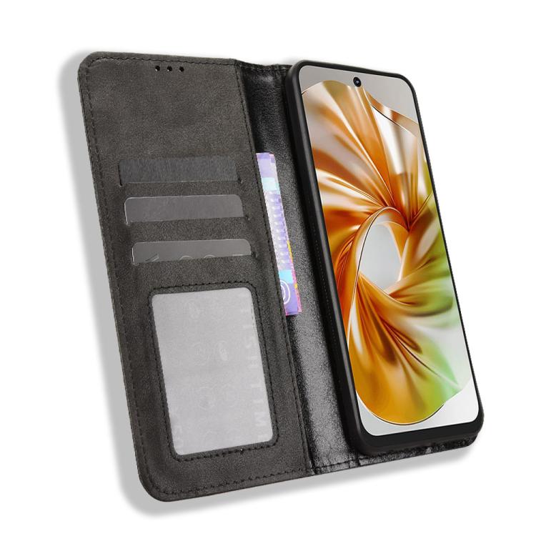 Custodia per telefono in pelle con trama retrò con fibbia magnetica, For ZTE nubia Focus 2 5G, For ZTE nubia Music 2, For ZTE nubia S 5G A403ZT, For ZTE Blade V70 Max, For ZTE Blade V70 Design 4G, For ZTE nubia Z70 Ultra