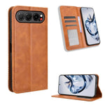 Custodia per telefono in pelle con trama retrò con fibbia magnetica, For ZTE nubia Air, For ZTE nubia Z80 Ultra, For ZTE nubia RedMagic 11 Pro / 11 Pro+, For ZTE Blade A76 4G, For ZTE Blade A76 5G, For ZTE Blade A36 4G