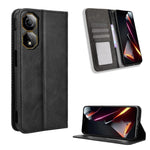 Custodia per telefono in pelle con trama retrò con fibbia magnetica, For ZTE nubia Neo 2, For ZTE Blade A34, For ZTE Libero 5G IV, For ZTE nubia Z60 Ultra, For ZTE Blade A54, For ZTE Blade A73 4G