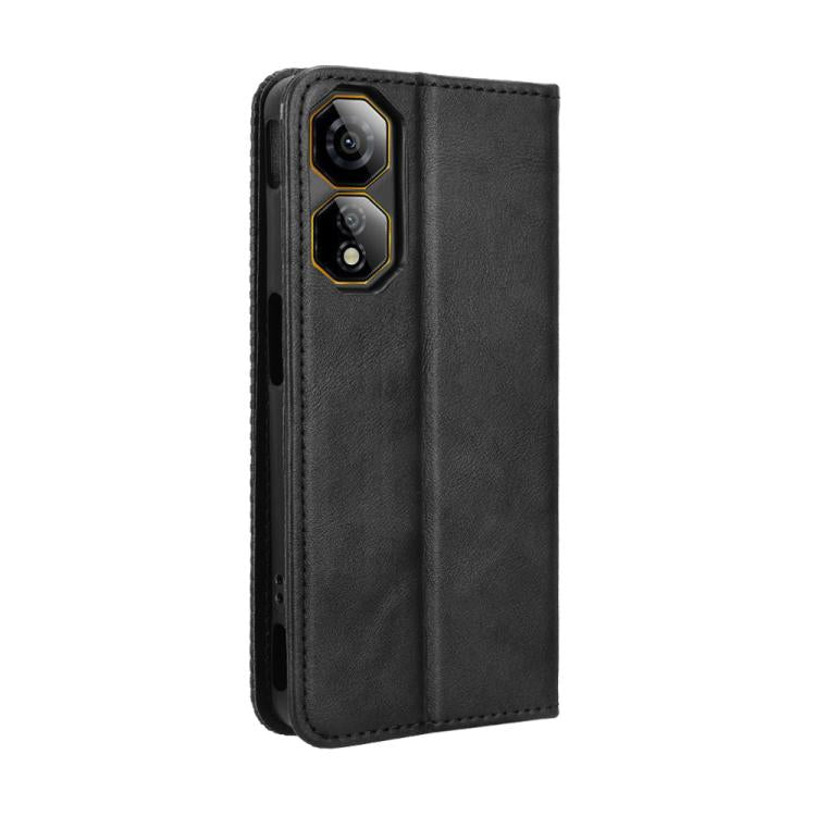 Custodia per telefono in pelle con trama retrò con fibbia magnetica, For ZTE nubia Neo 2, For ZTE Blade A34, For ZTE Libero 5G IV, For ZTE nubia Z60 Ultra, For ZTE Blade A54, For ZTE Blade A73 4G