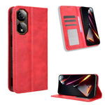 Custodia per telefono in pelle con trama retrò con fibbia magnetica, For ZTE nubia Neo 2, For ZTE Blade A34, For ZTE Libero 5G IV, For ZTE nubia Z60 Ultra, For ZTE Blade A54, For ZTE Blade A73 4G