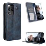 Custodia per telefono in pelle con trama retrò con fibbia magnetica, For ZTE nubia Air, For ZTE nubia Z80 Ultra, For ZTE nubia RedMagic 11 Pro / 11 Pro+, For ZTE Blade A76 4G, For ZTE Blade A76 5G, For ZTE Blade A36 4G